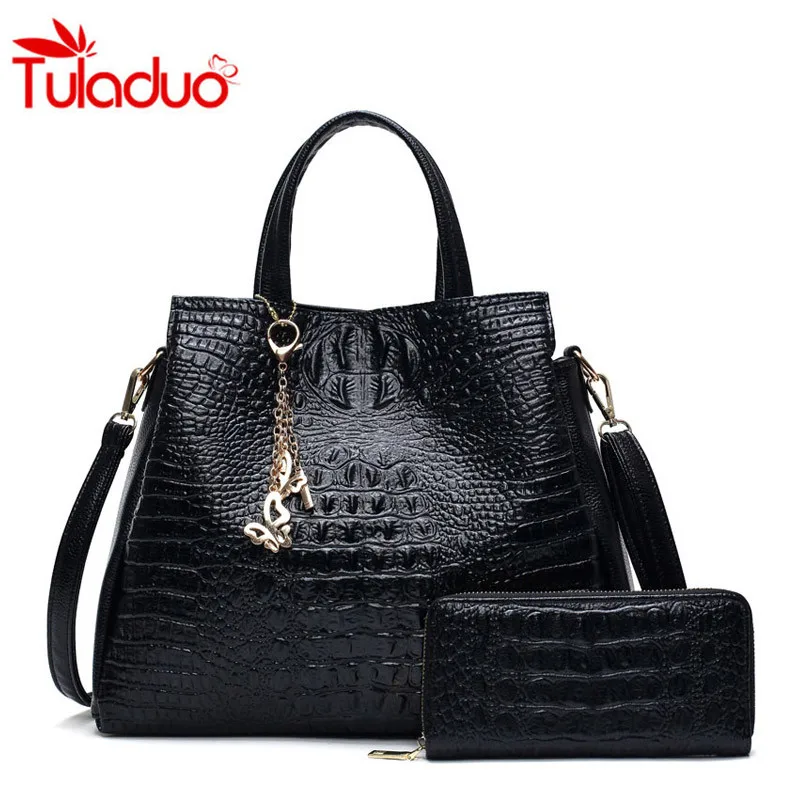 

2017 Fashion PU Leather Brand Crocodile Pattern Shoulder Bags Women Bags Ladies Handbags Tote Bag Women Coin Purses And Handbags