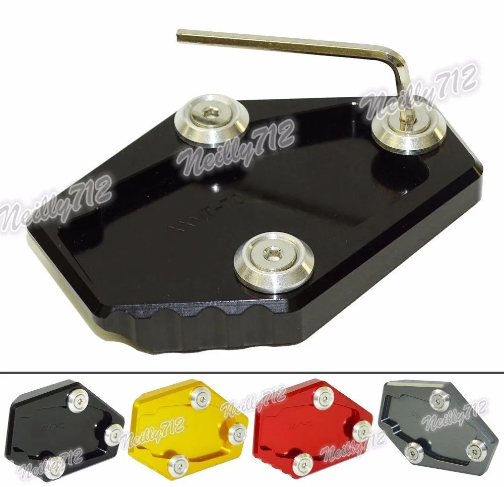 Motorcycle Kickstand Foot Side Stand Extension Pad Support Plate For 