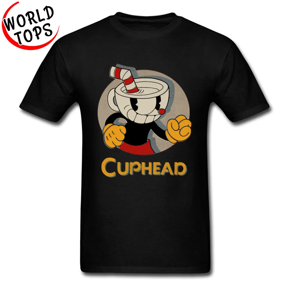 

Animetion Cuphead Fists Young T-shirts Coupons Summer/Autumn 100% Cotton Fabric Basic Normal Tops Tees Funny T Shirt