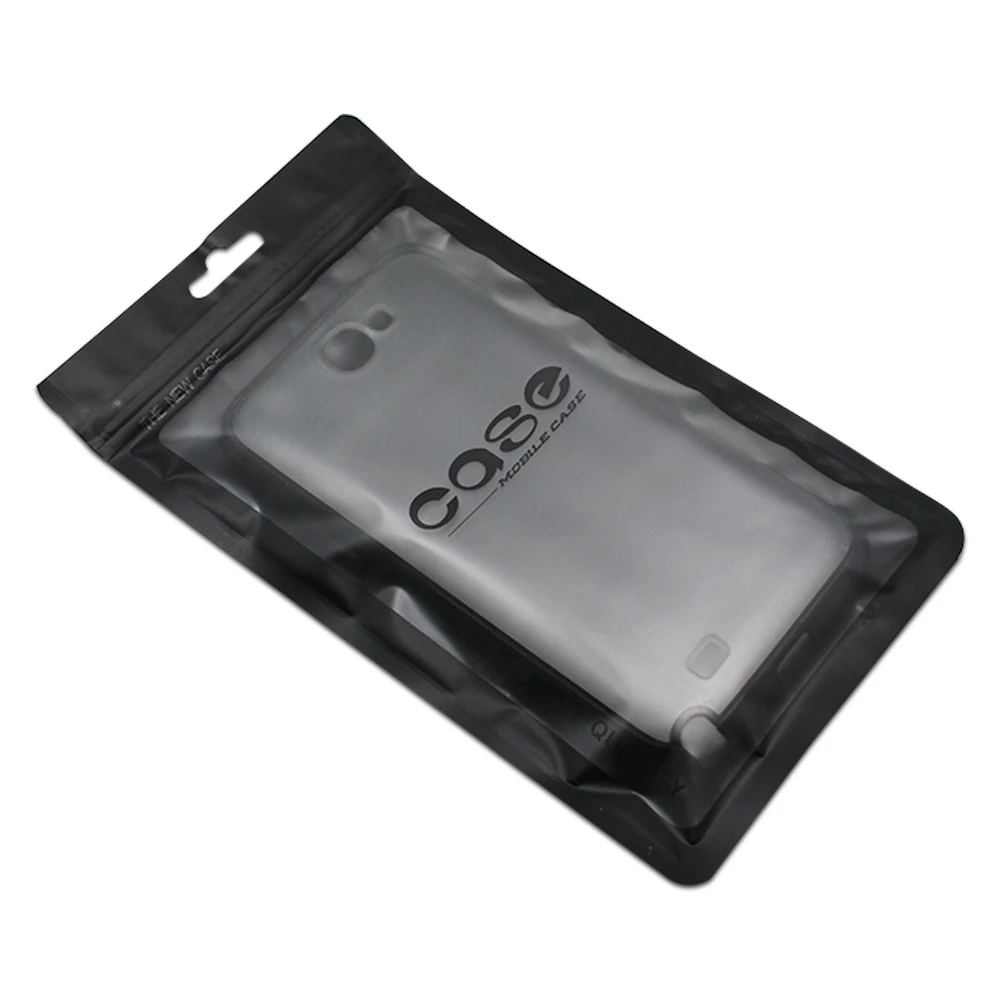 100 шт. прозрачные пластиковые чехлы для телефонов с евровисячим отверстием|Сумки