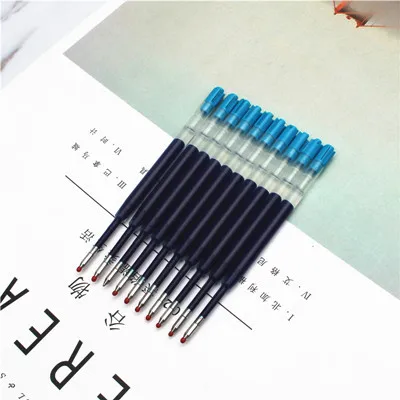 [4Y4A] 100pcs Metal Cartridge Ballpoint G2 refill Standard size Writing Lead size 0.99mm Stationery Accessories Pen Parts - Цвет: Blue ink Gel