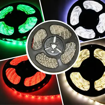 

2018 NEW 2835/5050/5630 White / Warm white LED Strip 5M 60Leds/M 300Led SMD RGB Lamps DC12V flexible light Tape Ribbon Ledstrip