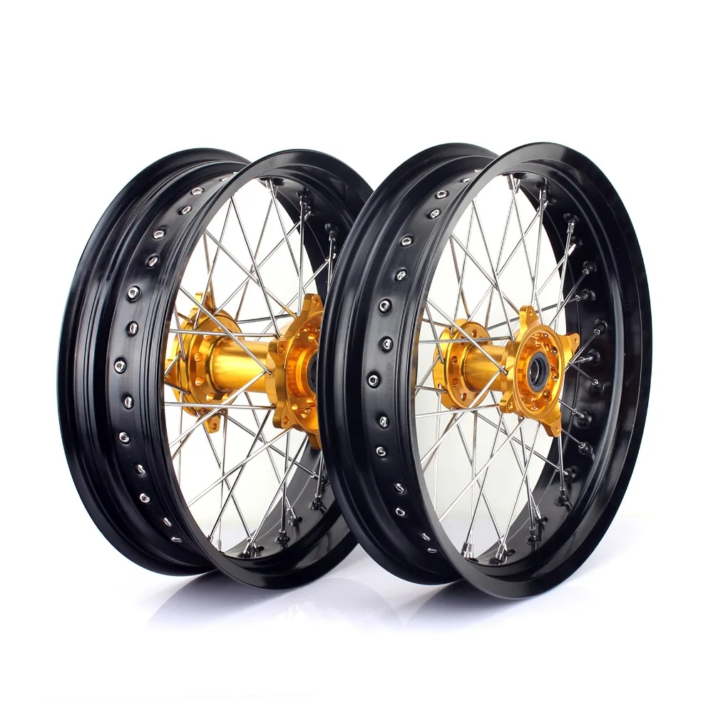 Передний задний обод колеса BIKINGBOY Supermoto 3 5 4 25 ступица для Suzuki RM-Z 250 07 08 09 10 11 12 13 14 15 16