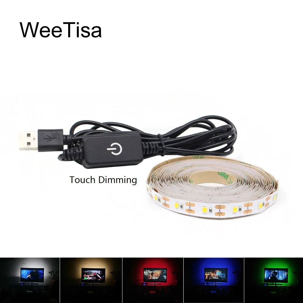 Светодиодная лента с регулируемой яркостью 5 В 2835 5050 RGB|Светодиодные ленты| |