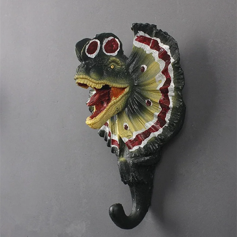 

American Decorative Hook Jurassic World Creative Resin Animal Model Dinosaur Coat Hook Triceratops Wall Hanging Hook