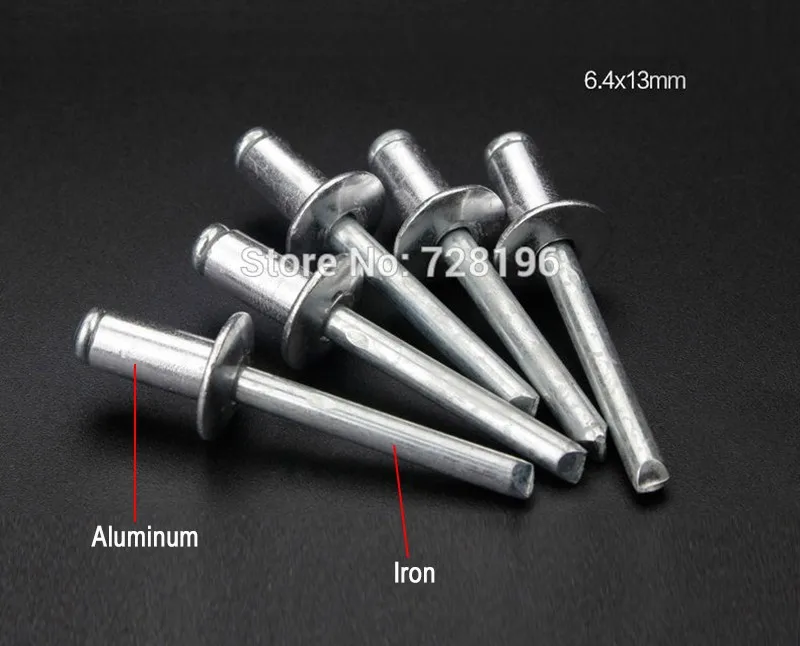Aluminum Hollow Rivet 6.4x13mm 100PCSin Rivets from Home Improvement