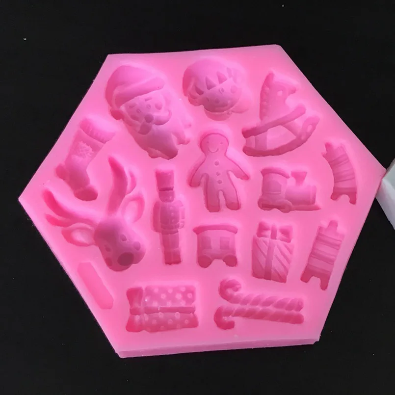 Еда Класс силиконовые 3D Рождество серии Форма пряник форма для самостоятельного