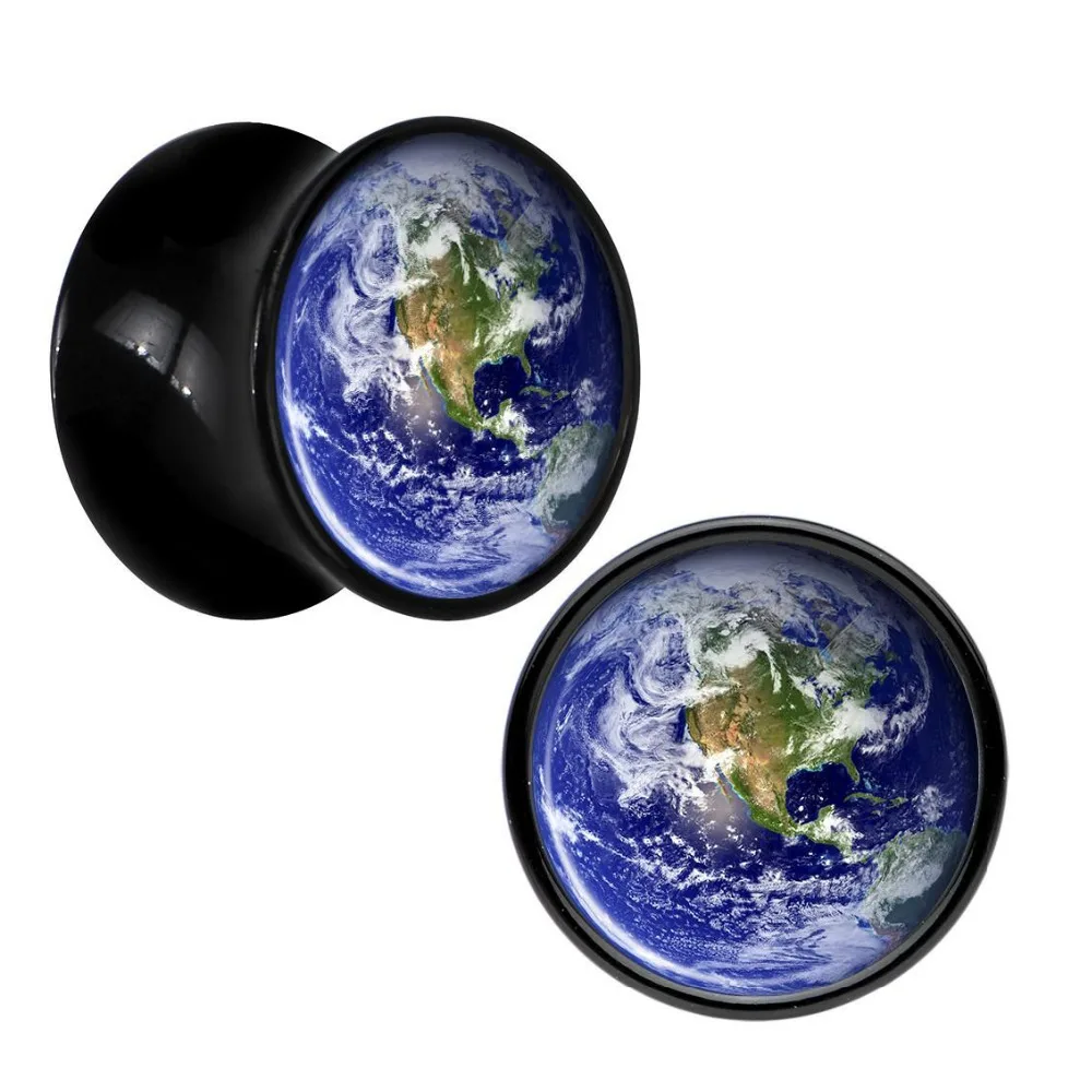 Black Acrylic Vivid Earth Orbit Logo Saddle Plug