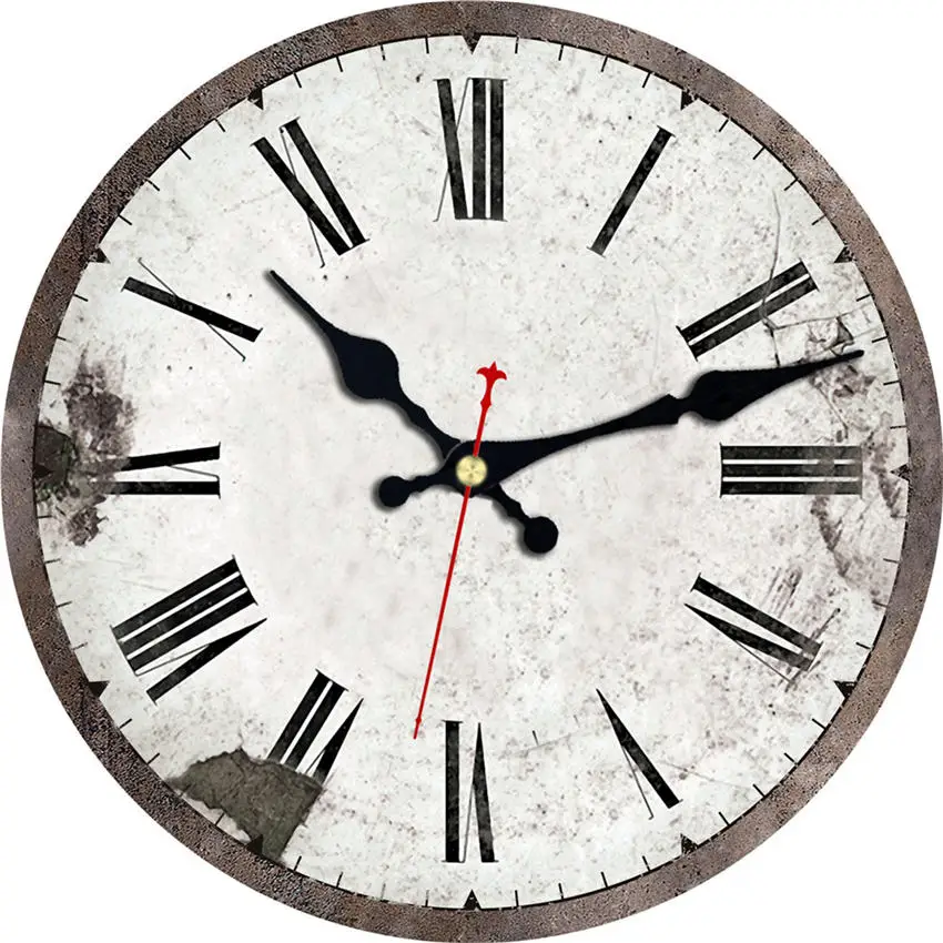 6-16 дюймов шикарная карта мира настенные часы, деревянные картонные настенные часы, бесшумная и не тикающая особенность, античный стиль для кухни официальный - Color: Wall Clock 18