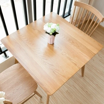 Solid wood dining table simple white oak square table wood small square dining table