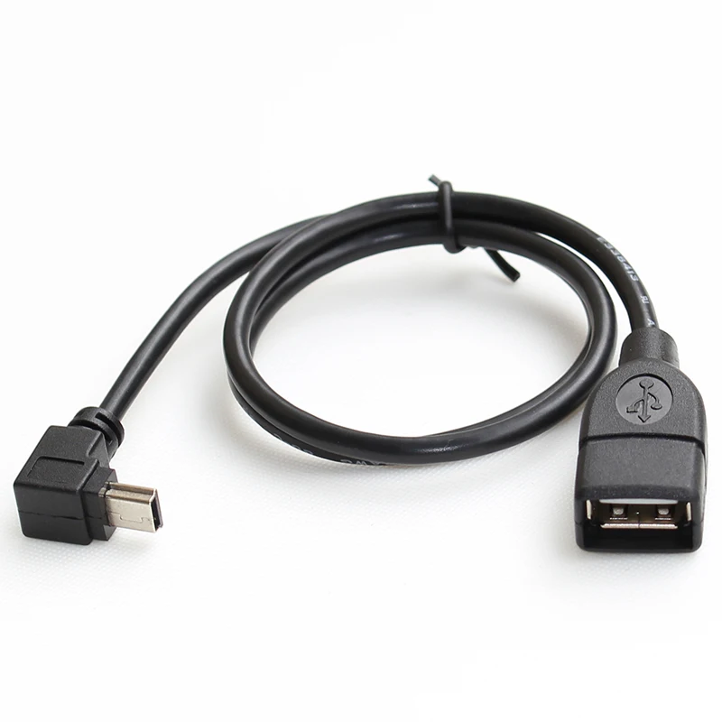 10 см мини-usb мужской прямоугольный к USB Женский хост OTG кабель адаптер мини-usb кабель для gps автомобиля DVD