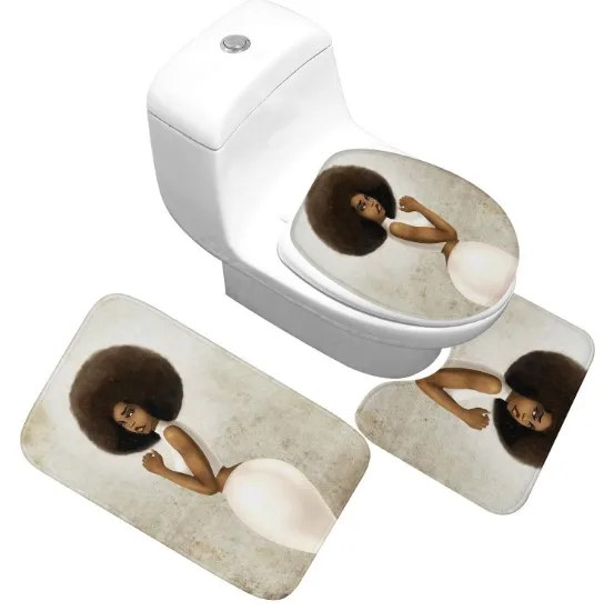 CAMMITEVER 3 шт. коврик для ванной домашний коврик для ванной Слип-коврик крышка накалки на сиденье унитаза