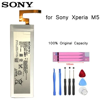 

Original SONY Phone Battery For SONY Xperia M5 Dual M50W E5633 E5603 E5606 E5663 E5653 Batteries for Sony M5 bateria with Tools
