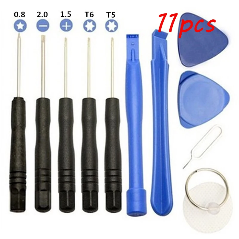 Geoeon 11 in 1 Opening Tools Disassemble Kit for iPhone 4 4s 5 5s 6 6s Smart Mobile Phone Repair Tools Kit Screwdriver Set D48