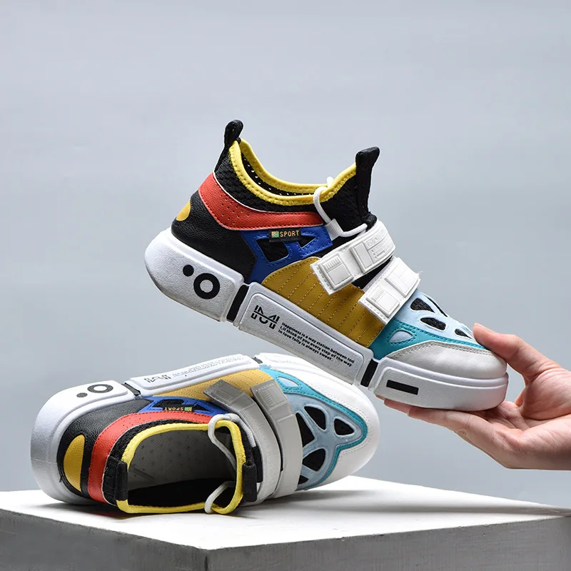 

SWYIVY Chunky Sneakers Men Shoes White/black Casual Shoe Men Sneaker 2019 Autumn Mixed Colors Fashion Shoes For Male Comfortable