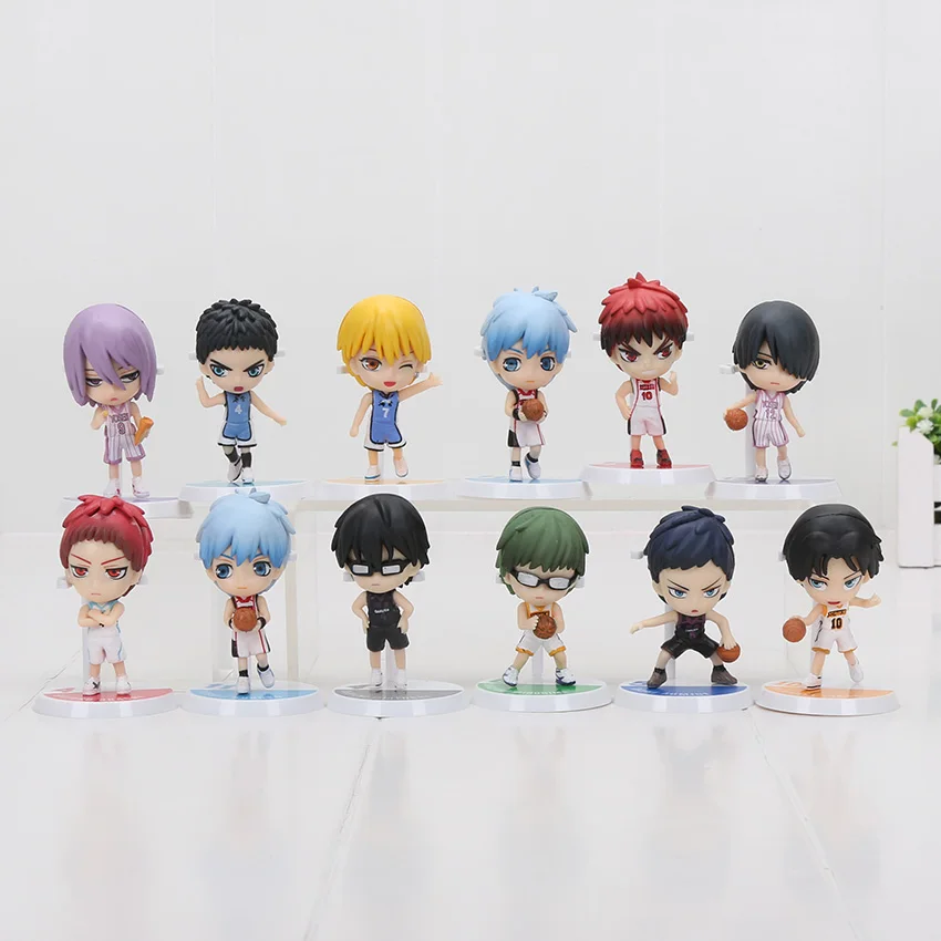 

12pcs/set Anime Kuroko's Basketball Kuroko no Basuke PVC Action Figure tetsuya Basket Model Toy