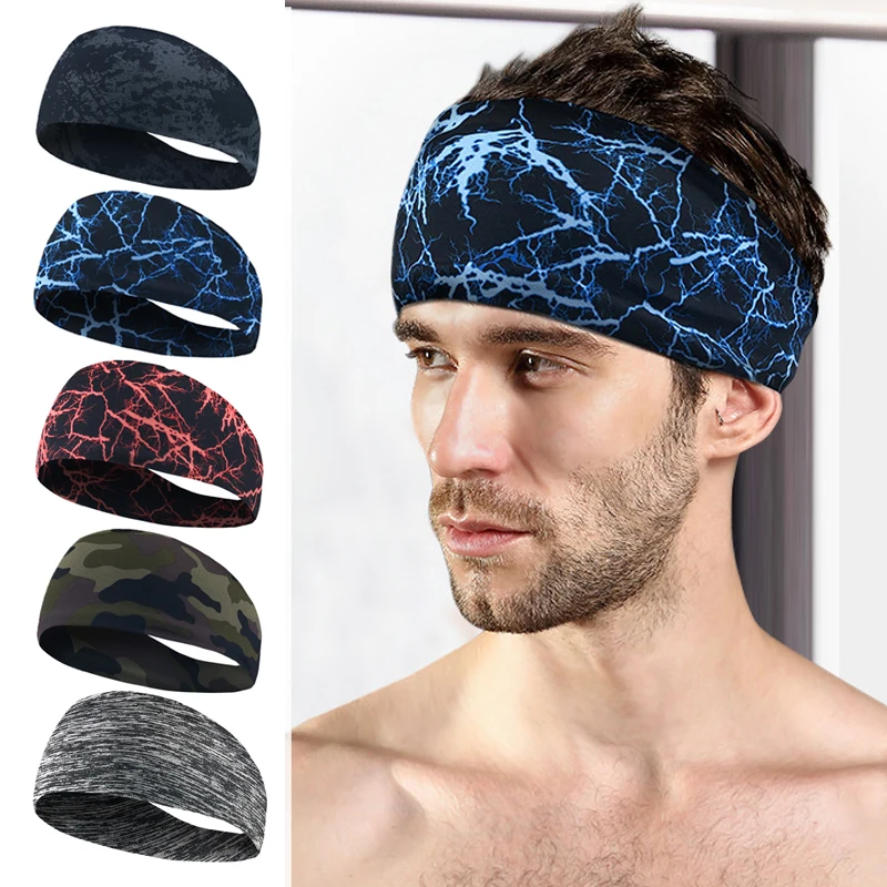

VEQKING Lycra Absorb Cycling Sweatband,Women Men Fitness Yoga Sport Hairband,Elastic Wide Sweat Belt Headband for Sports Running