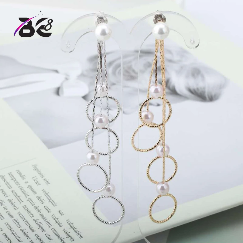 

Be 8 Latest Fashion Long Dangle Drop Earrings Round Design Statement Earrings for Women boucle d'oreille femme 2018 E623