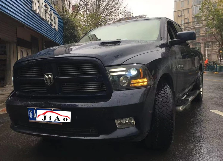 Автомобильный Стайлинг светодиодный налобный фонарь для Dodge Ram светодиодный фары 2013 из-за Ram drl H7 Биксеноновая разрядная лампа высокой интенсивности для объектива ГЛАЗА АНГЕЛА Фары ближнего и дальнего света