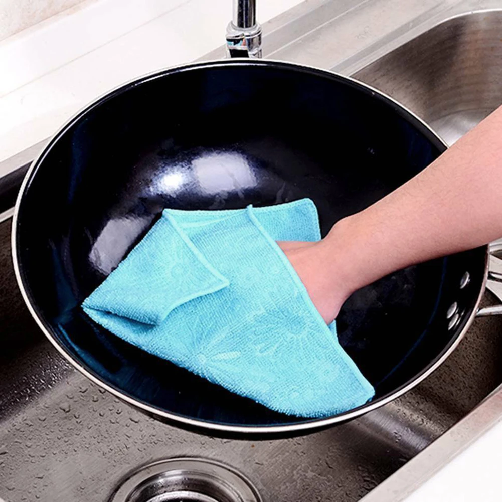 Супер Абсорбирующая салфетка из микрофибры для мытья посуды для кухни, тряпка, полотенце для рук, домашняя посуда, чистящие салфетки