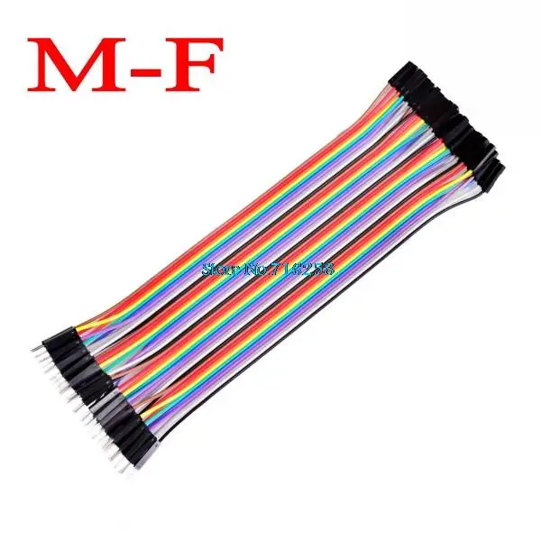 

40pcs in Row Dupont Cable 20cm 2.54mm 1pin 1p-1p Female to Male jumper wire for