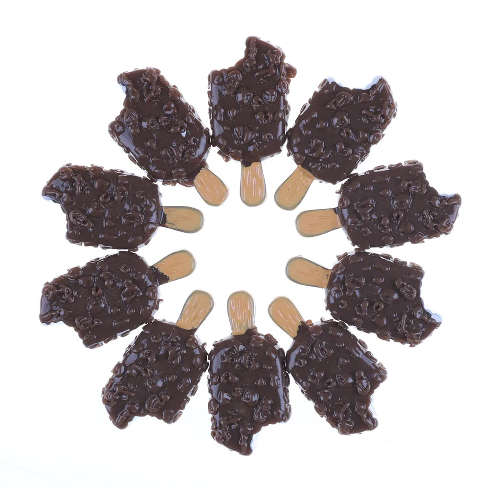 

5pcs/lot Dolls Miniature Pretend Toy Mini Ice Cream Bar Resin DIY Crunchy Ice-lolly Simulation Food For Dolls Accessories