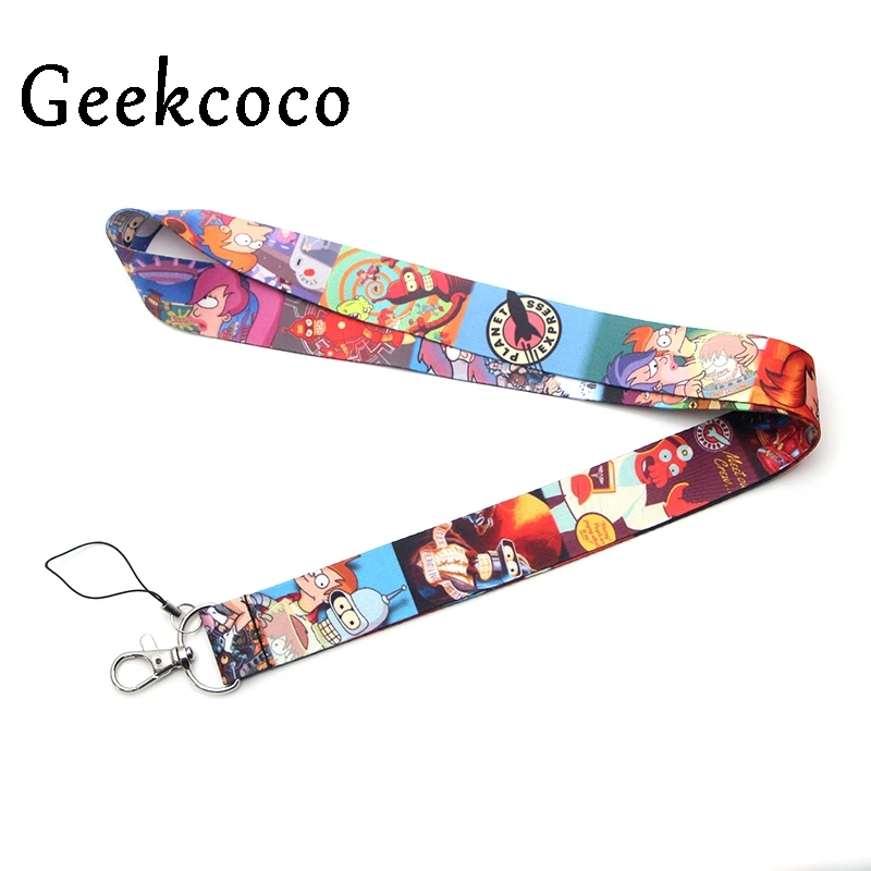 

Futurama cartoon keychain Accessories Safety Breakaway Mobile Phone ID Badge Holder keys Straps Neck lanyard Camera J0262