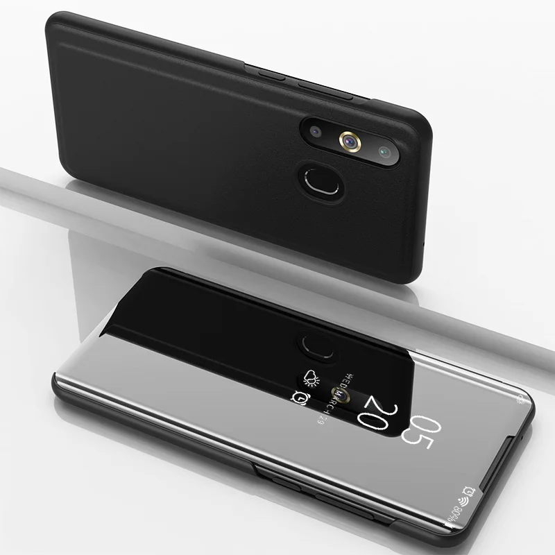 Soaptree умный зеркальный флип-чехол для телефона samsung Galaxy A30 чехол Прозрачный чехол для samsung A40 A60 A70 чехлы на заднюю панель - Цвет: 01