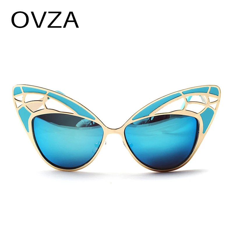 

OVZA Designer Sunglasses Women 2018 High Quality Luxury Eyeglasses Butterfly Sunglasses Oversized