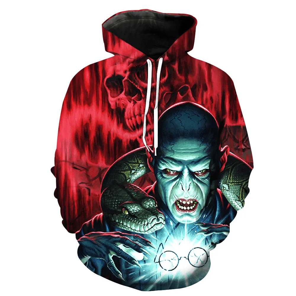 Wizardry 3D Printed Hoodie with Pocket Ravenclaw Gryffindor for Adult Unisex Sweatshirt Costume Casual Hoodies Men Clothes
