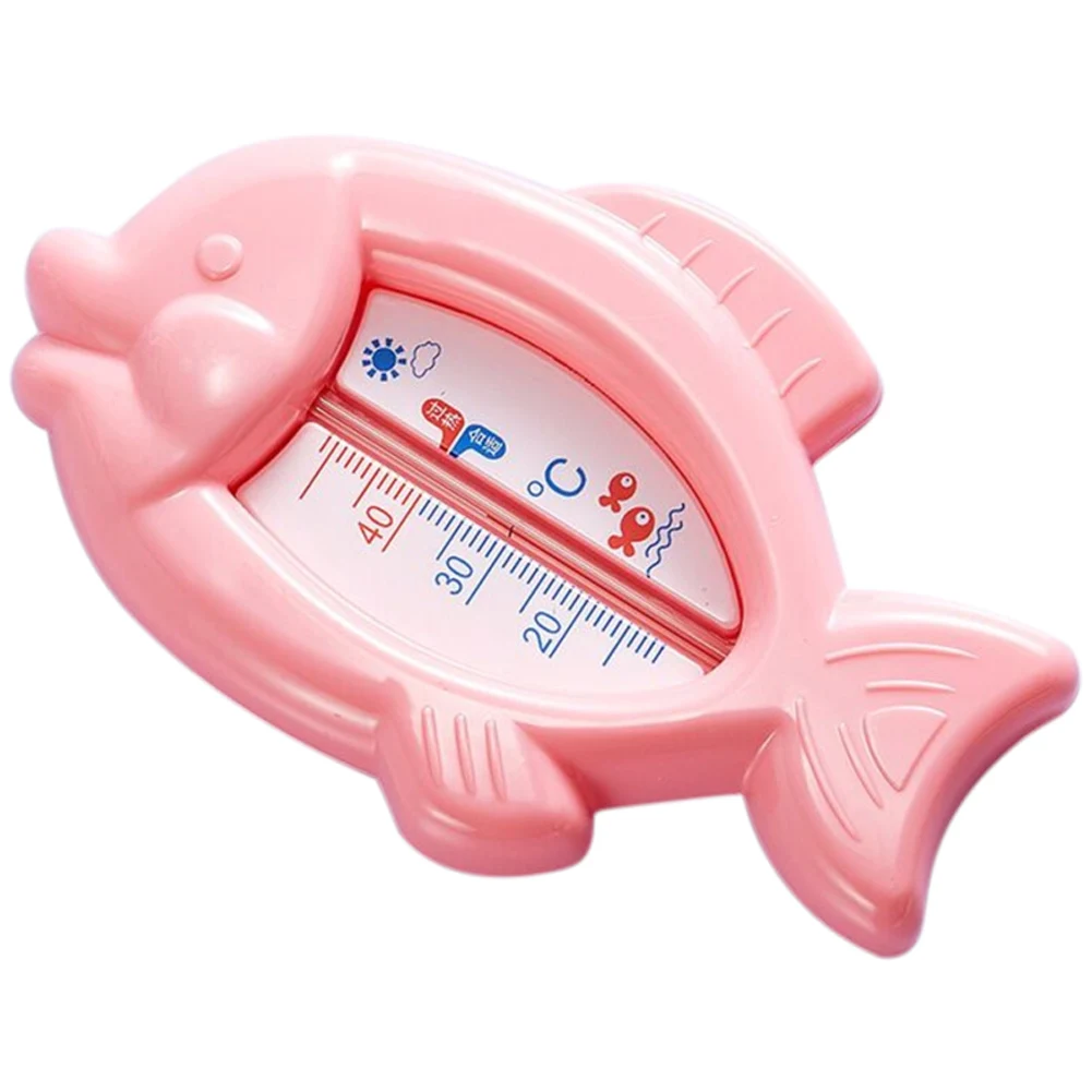 Детский термометр для ванной с мультяшным изображением рыбы, тестер температуры воды NSV775 - Цвет: Розовый