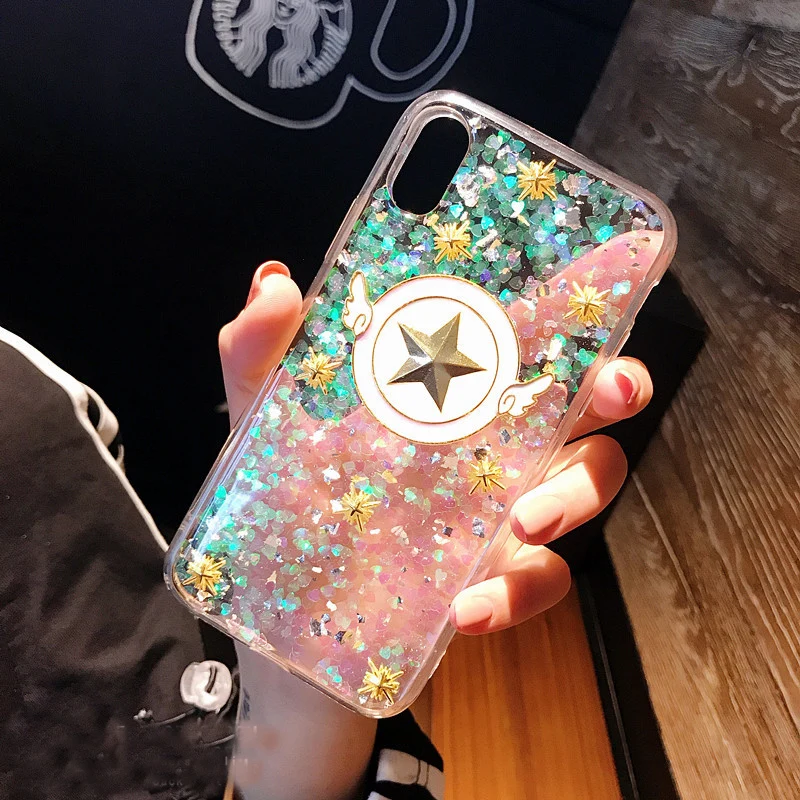 Для iphone XS Max bling Прекрасный Сакура мягкий чехол для iphone 8plus XR X 8 6 6S 6splus 7 7plus Сейлор Мун розовый чехол для девочек