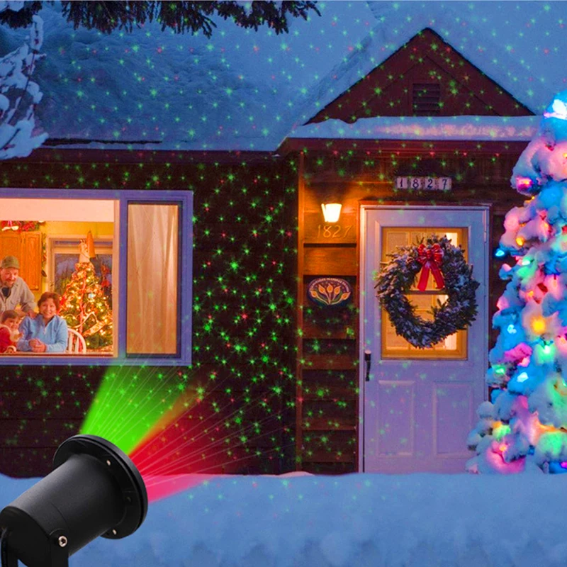 Outdoor Garden Lawn Stage Effect Light Fairy Sky Star Laser Projector Waterproof Landscape Park Garden Christmas Decorative Lamp (3)