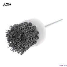 Абразивная стальная проволочная щетка для снятия заусенцев головка полировка Нейлоновая Манжета колеса зернистость 320-хвостовик 40 мм