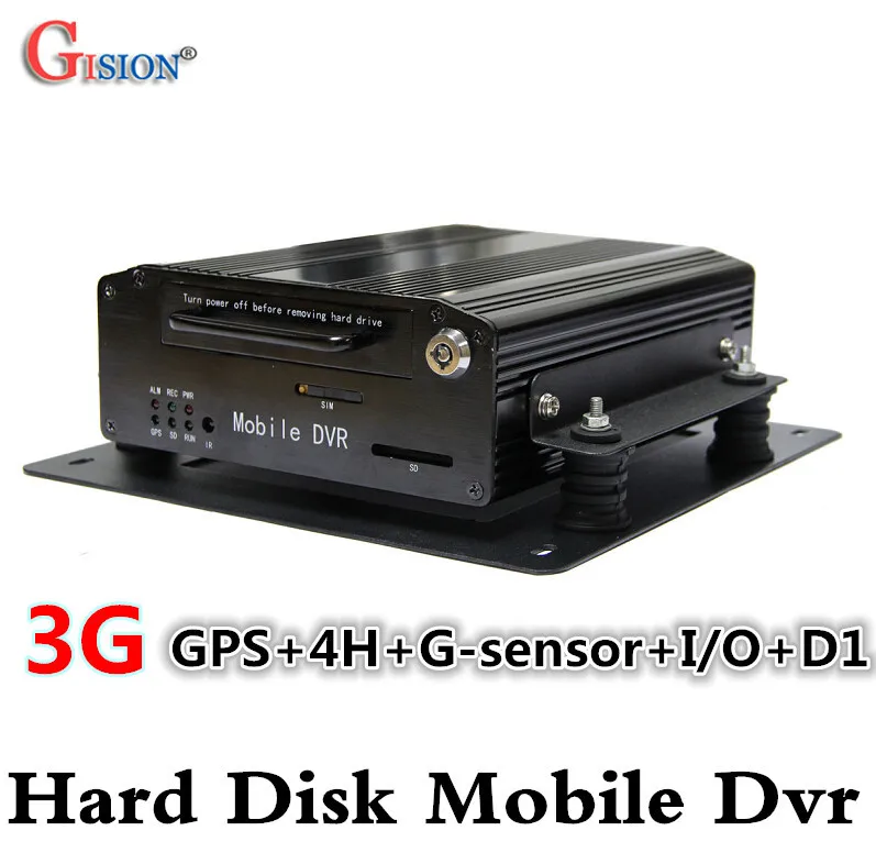 3G Mobile DVR H 264 4CH Real time GPS Track I O G sensor Vehicle DVR