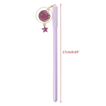 

3pcs 0.5mm Starry Sky Star Moon Pendant Gel Pen Kawaii School Office Stationery Black Ink Pens