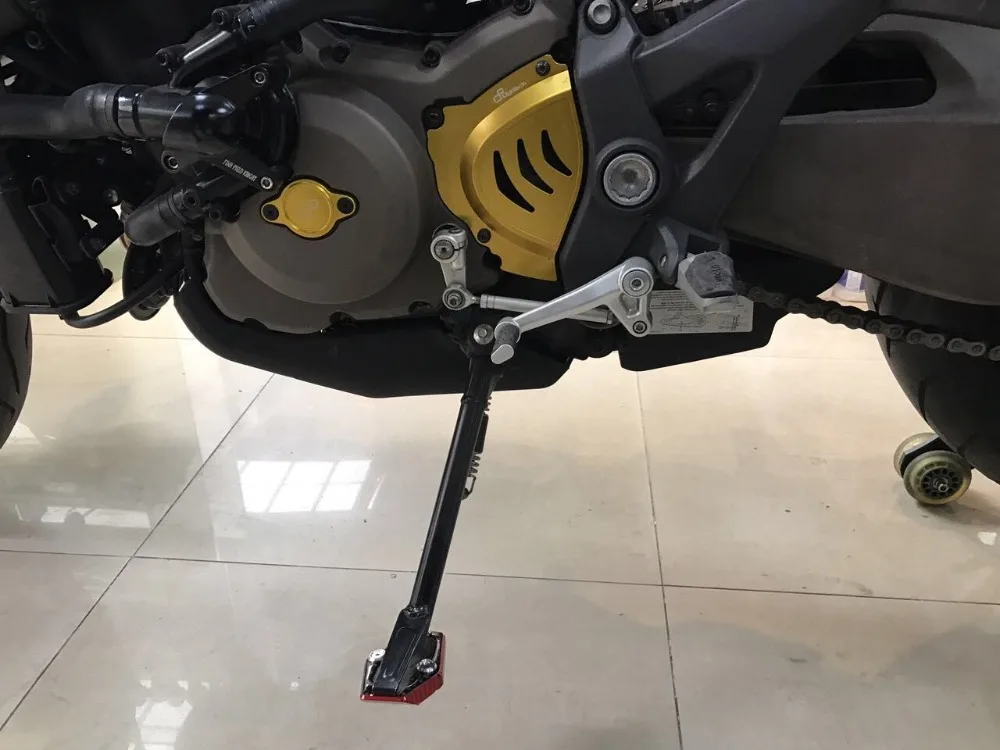 Kodaskin Мотоцикл с ЧПУ Алюминий подножка сбоку увеличить пластина для DUCATI Multistrada Монстр 1200 821 1200 1200 s 2014-2015 монстр 7