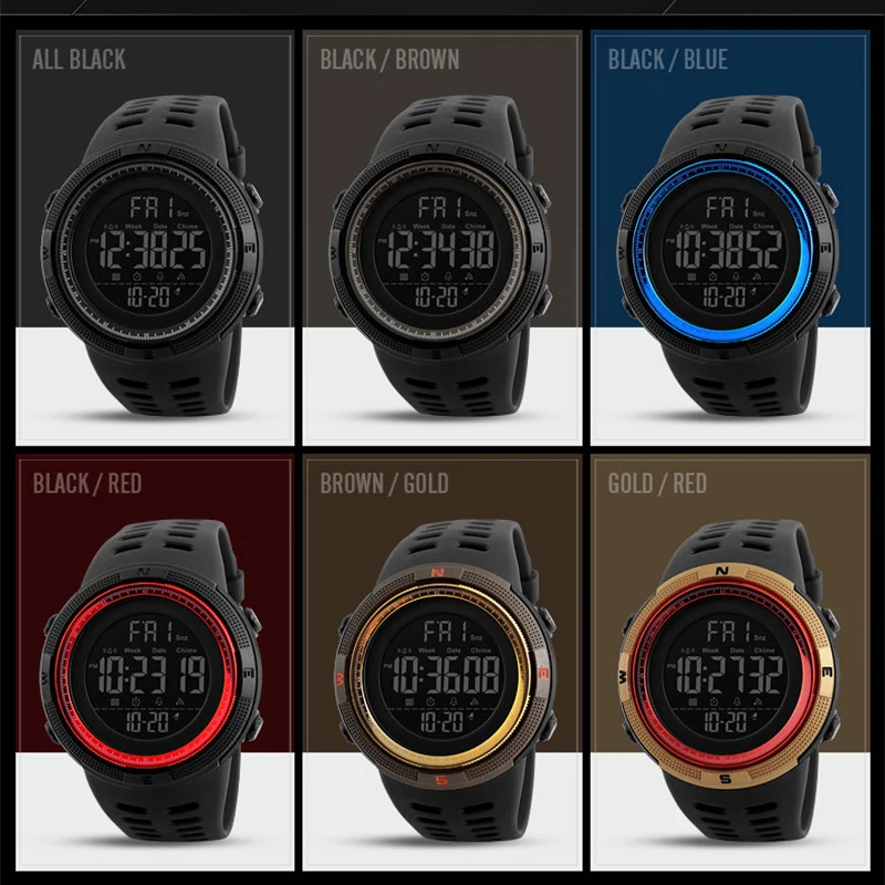 Kopen Digitale Horloge Wrist Fashion Sport Horloges Mannen Waterdicht Reloj Deportivo elektronische Horloges Relogio Militar Masculino Saat