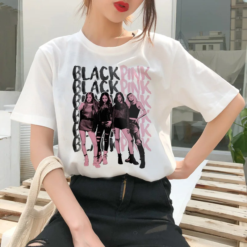 Blackpink تقتل هذا الحب T قميص المتناثرة ليزا JISOO JENNIE روز 90 s الكرتون التي شيرت النساء قمة الموضة المحملة الإناث Ullzang تي شيرت Blackpink تقتل هذا الحب T قميص المتناثرة ليزا JISOO JENNIE روز 90 s الكرتون التي شيرت النساء قمة الموضة المحملة الإناث Ullzang تي شيرت
