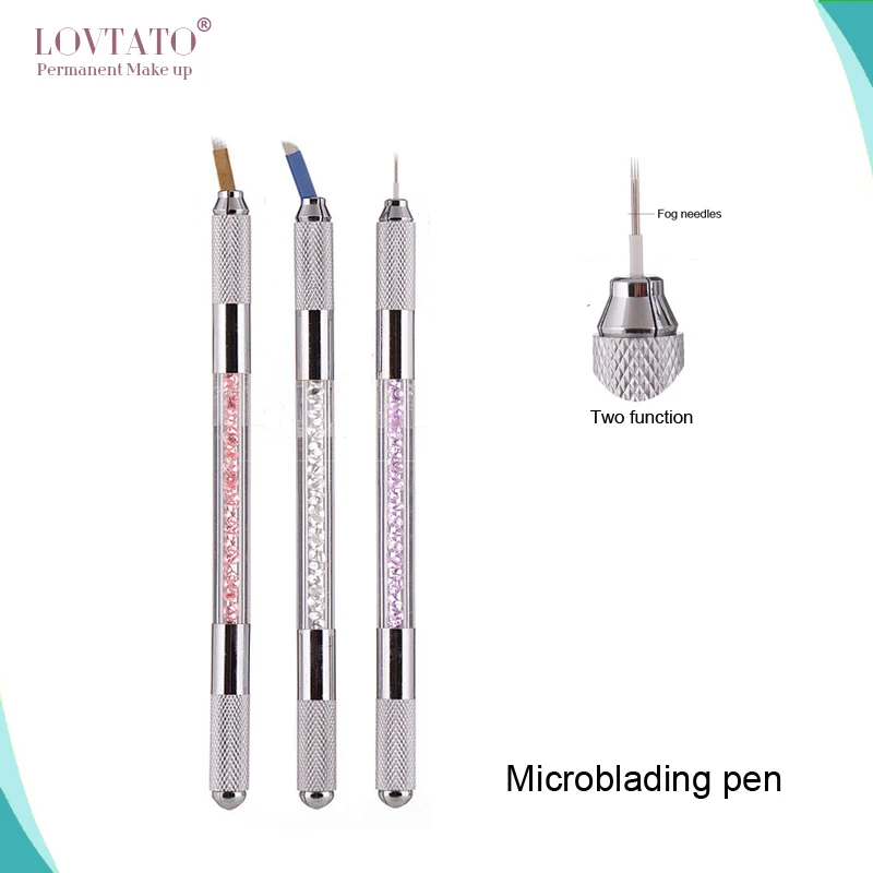 

Two Function Eyebrow Manual Pen Permanent Makeup Tattoo Guns Microblading Shading Tools With2 Tattoos Needles Tebori Machine 3d