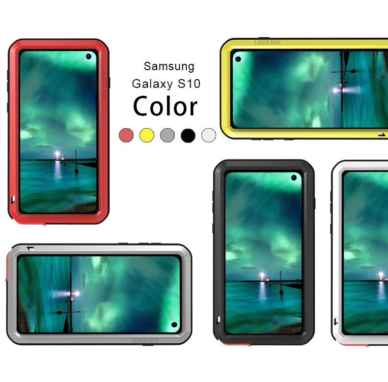 Водонепроницаемый чехол с полным покрытием корпуса 360 градусов для Samsung Galaxy S10 Plus