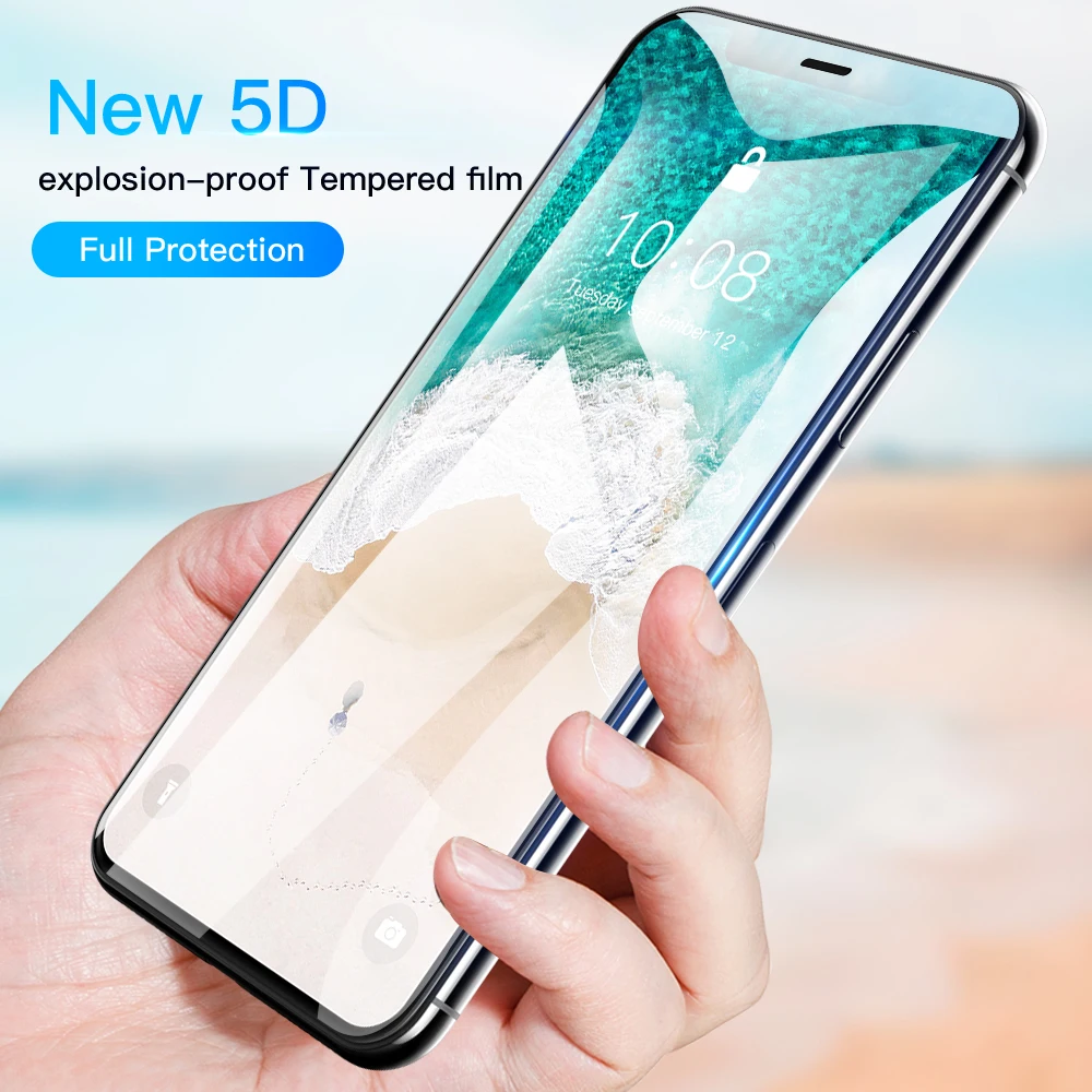  5D Gehärtetem Glas für iPhone 6 6 s Screen Protector 7 8 Plus Schutzhülle Protector Glas Volle Abde