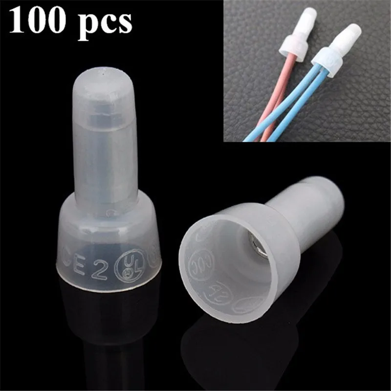 Excellway100pcs терминалы давление линейная крышка провода соединитель проводки соска