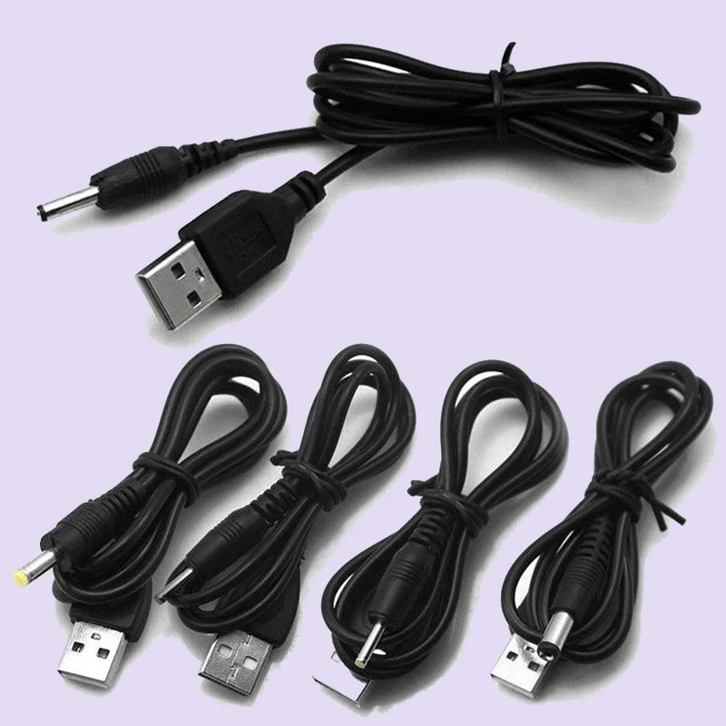 Черный DC 5V USB порт к 2 5 3 4 0 мм Цилиндрический разъем Кабель питания Шнур