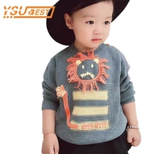 Г. Осенне-зимние свитера для маленьких мальчиков и девочек; хлопковый пуловер с рисунком льва; вязаный свитер для новорожденных; свитер для малышей; одежда