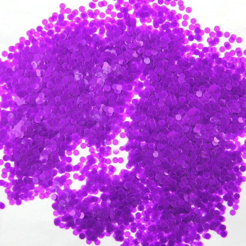 

500Gram/lot Glitter shapes-Purple Round Dot Glitter Paillette Spangle for Nail Art Glitter 1/2/3mm for your choice Mixed YMP-52