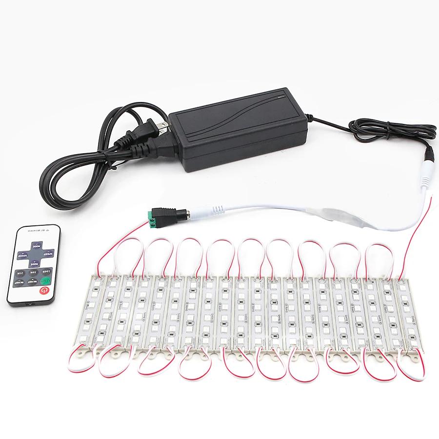 SMD 5054 LED Module Light 6LEDs DC12V Waterproof Advertisement Sign Backlight LED Modules Strip Lights Tape Lamp ( Red ) (166)