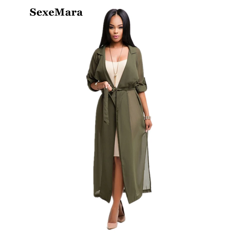 

Long sleeve chiffon kimono 2019 spring women tops long cardigans fashion transparent shirt beach cover up blouse femme D41-AD-5