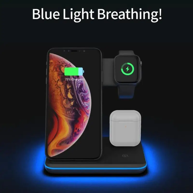 3 in 1 Charging Dock Holder Stand Charger Station for Iphone X Iphone 8 Iphone 7 Iphone 6 For iWatch Apple watch Airpods