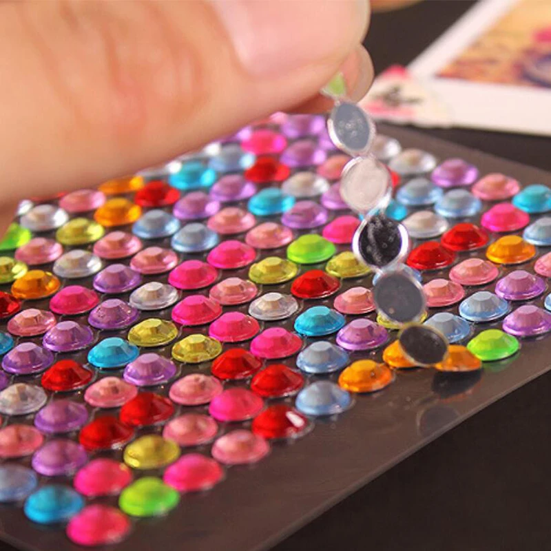 

Creative DIY craft album accessories personality color crystal drilling and stick a large piece of dazzle colour paste